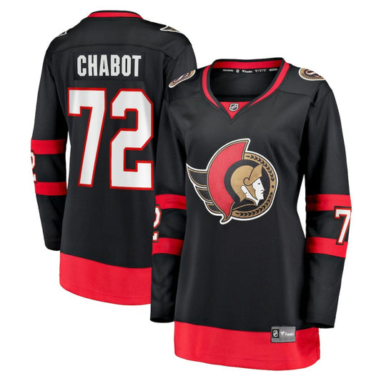 Thomas Chabot Ottawa Senators Fanatics Women's Home Breakaway Jersey - Black | NHL Jerseys