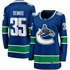 Thatcher Demko Vancouver Canucks - Fanatics Women's Home Breakaway Jersey Blue