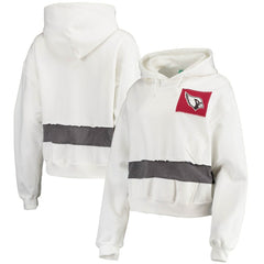 Arizona Cardinals Refried Apparel Women's Sustainable Crop Dolman Pullover Hoodie White - NFL
