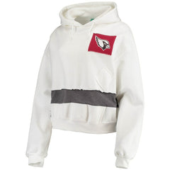 Arizona Cardinals Refried Apparel Women's Sustainable Crop Dolman Pullover Hoodie White - NFL