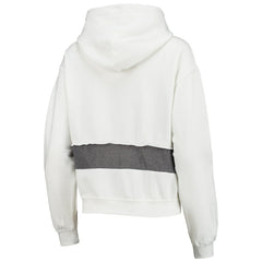 Carolina Panthers Refried Apparel Women's Sustainable Crop Dolman Pullover Hoodie White - NFL