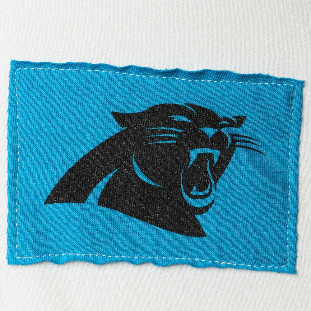 Carolina Panthers Refried Apparel Women's Sustainable Crop Dolman Pullover Hoodie White - NFL