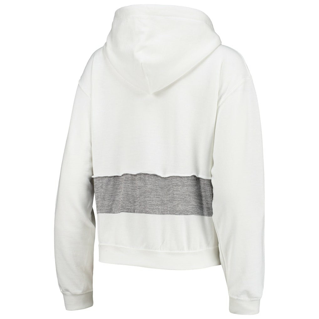 Miami Dolphins Refried Apparel Women's Sustainable Crop Dolman Pullover Hoodie White - NFL