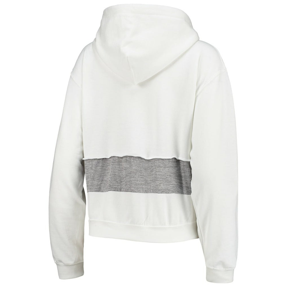 Miami Dolphins Refried Apparel Women's Sustainable Crop Dolman Pullover Hoodie White - NFL