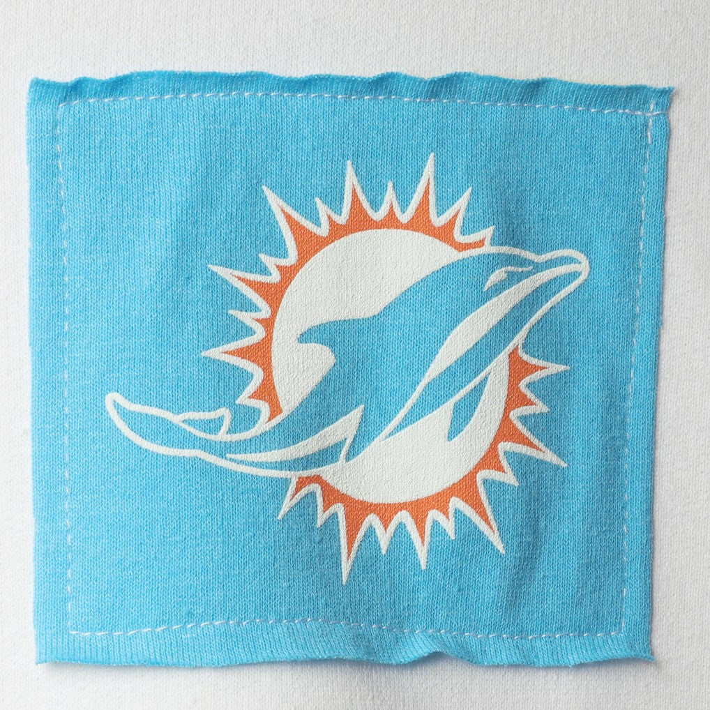 Miami Dolphins Refried Apparel Women's Sustainable Crop Dolman Pullover Hoodie White - NFL