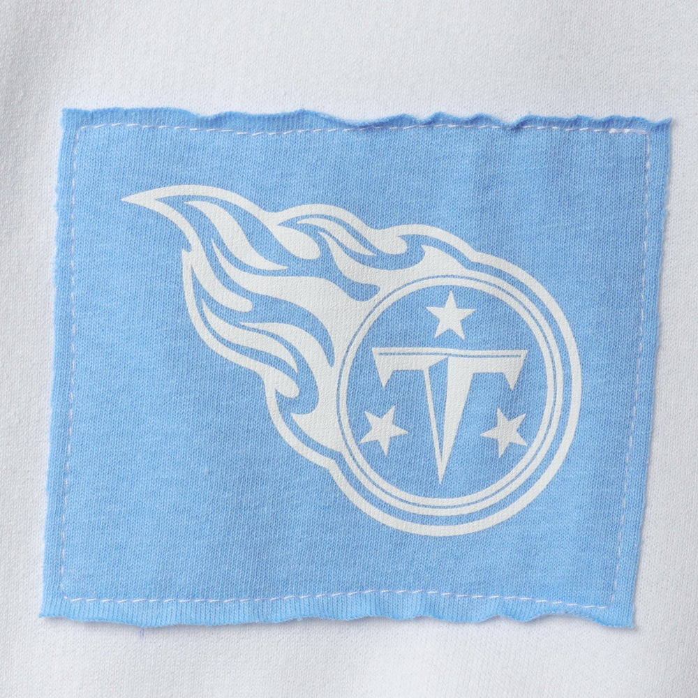 Tennessee Titans Refried Apparel Women's Sustainable Crop Dolman Pullover Hoodie White - NFL
