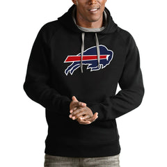 Buffalo Bills Antigua Victory Pullover Hoodie Black - NFL