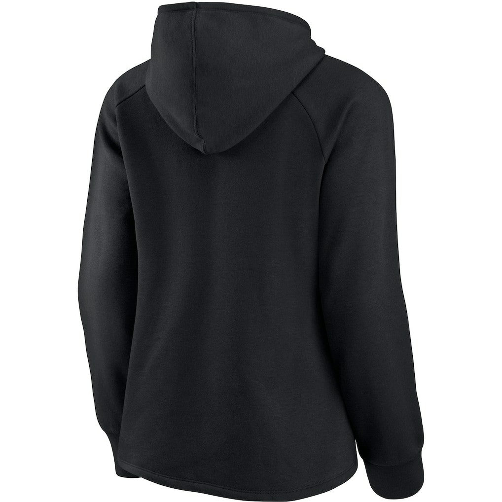 New Orleans Saints Women's First Contact Raglan Pullover Hoodie Black - Fanatics