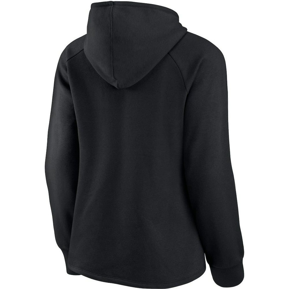 New Orleans Saints Women's First Contact Raglan Pullover Hoodie Black - Fanatics