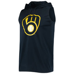 Milwaukee Brewers Stitches Sleeveless Pullover Hoodie for sale