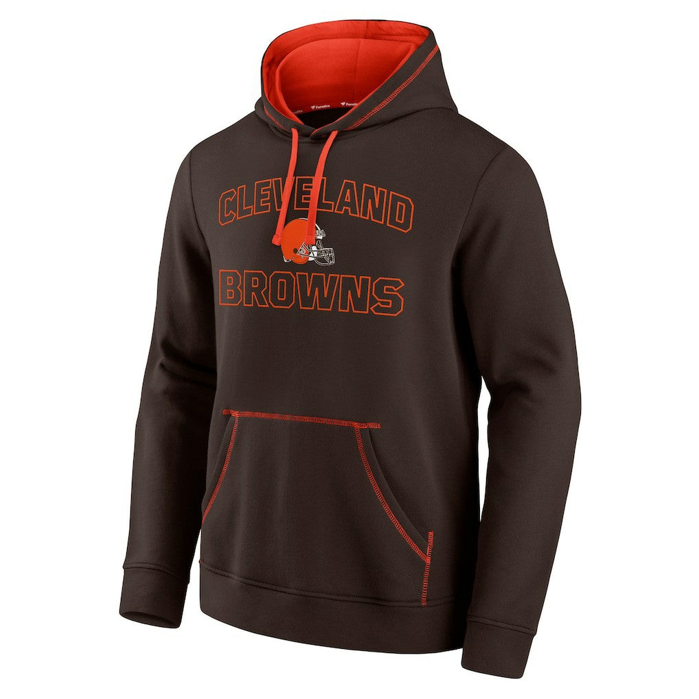 Cleveland Browns Tiebreaker Pullover Hoodie Brown - Fanatics