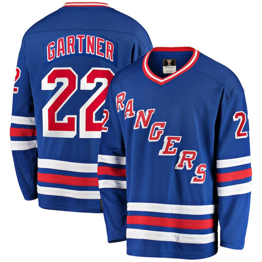 Mike Gartner New York Rangers Fanatics Premier Breakaway Retired Player Jersey - Blue | NHL Jerseys
