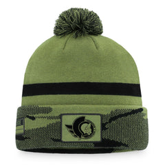Ottawa Senators - Fanatics Military Appreciation Cuffed Knit Hat with Pom Camo