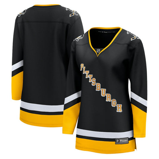 Pittsburgh Penguins Fanatics Women's Alternate Breakaway Jersey - Black | NHL Jerseys