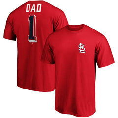 St. Louis Cardinals Fanatics Number One Dad Team T-Shirt for sale
