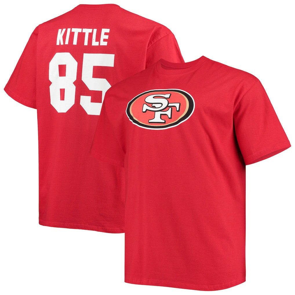George Kittle San Francisco 49ers Big & Tall Player Name & Number T-Shirt Scarlet - Fanatics