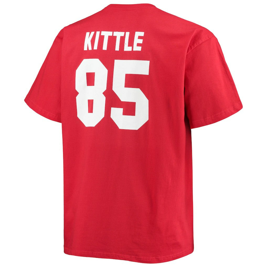 George Kittle San Francisco 49ers Big & Tall Player Name & Number T-Shirt Scarlet - Fanatics