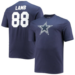 CeeDee Lamb Dallas Cowboys Big & Tall Player Name & Number T-Shirt Navy - Fanatics