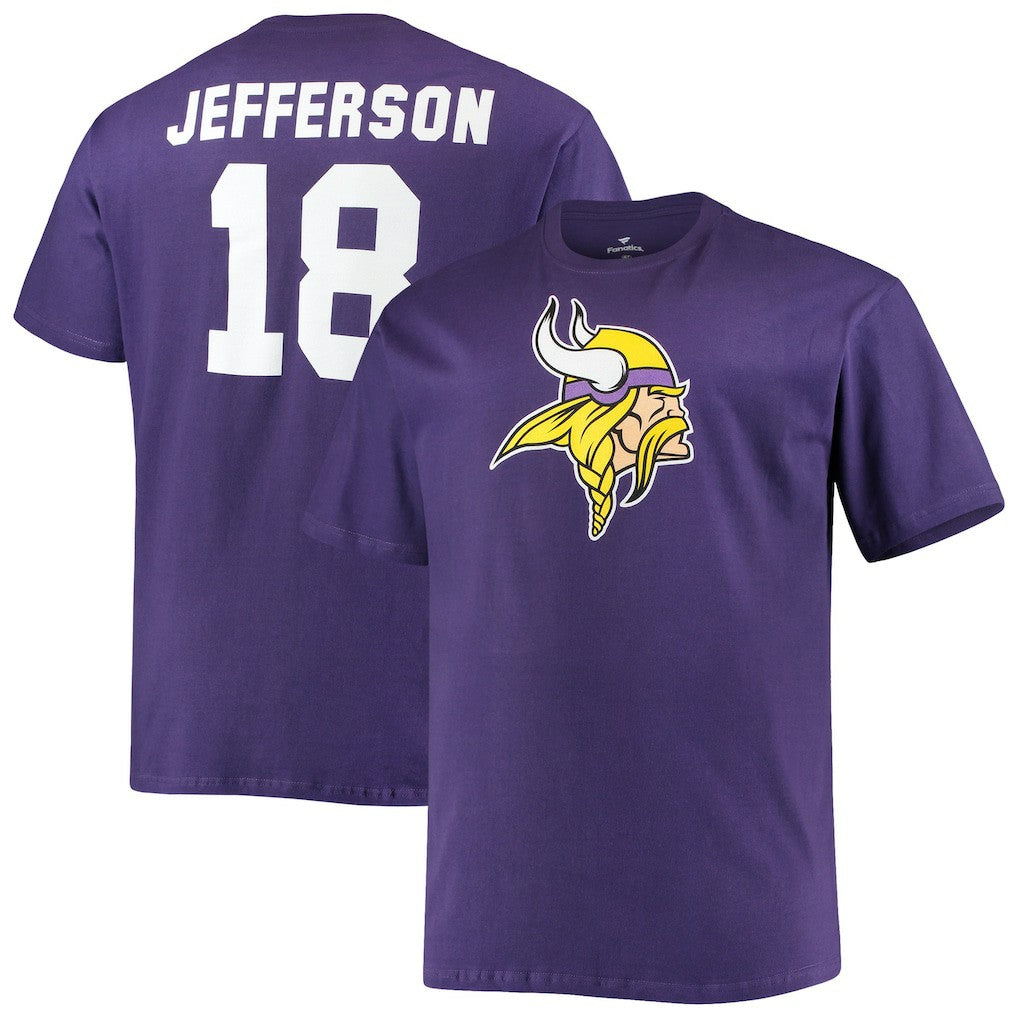 Justin Jefferson Minnesota Vikings Big & Tall Player Name & Number T-Shirt Purple - Fanatics