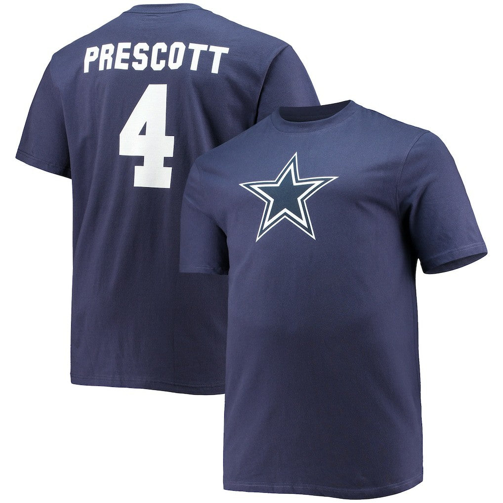 Dak Prescott Dallas Cowboys Big & Tall Player Name & Number T-Shirt Navy - Fanatics
