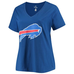 Josh Allen Buffalo Bills Women's Plus Size Name & Number V-Neck T-Shirt Royal - Fanatics