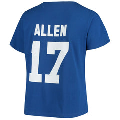 Josh Allen Buffalo Bills Women's Plus Size Name & Number V-Neck T-Shirt Royal - Fanatics