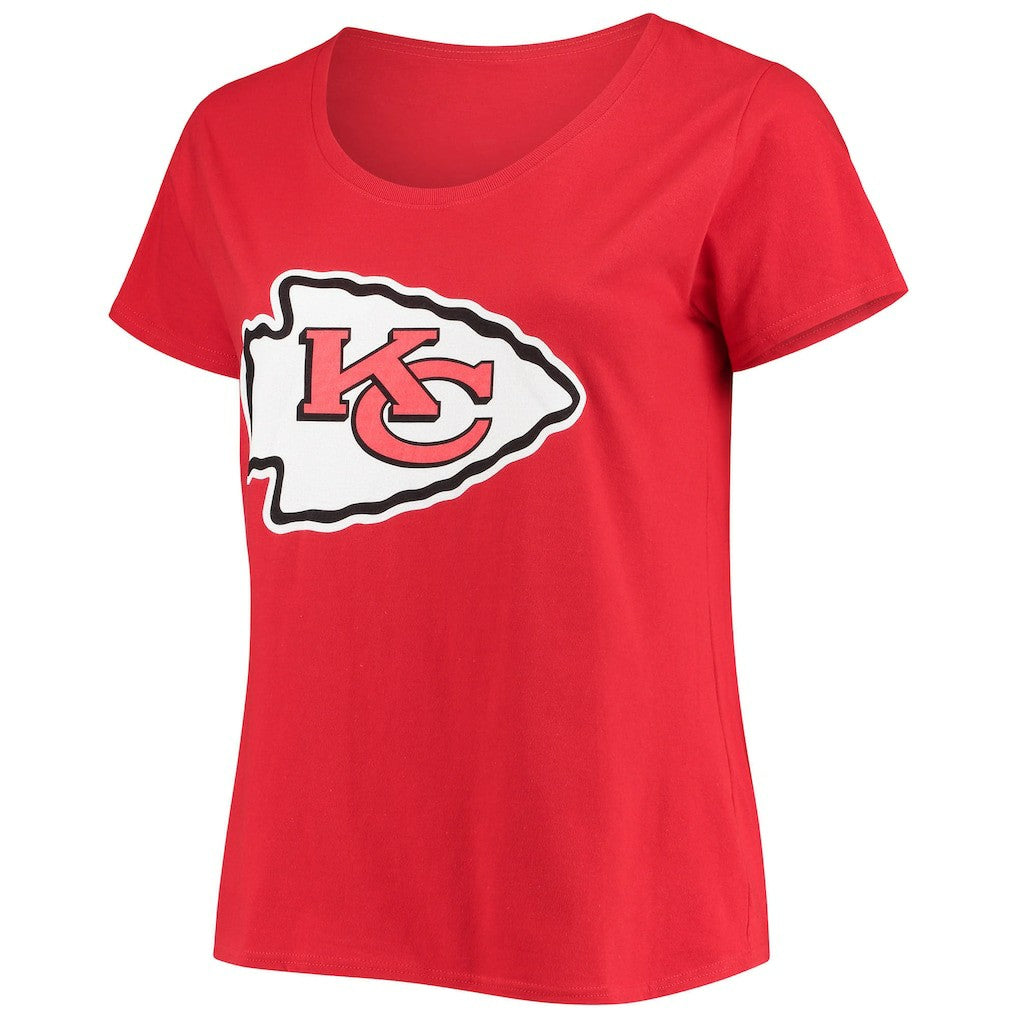 Travis Kelce Kansas City Chiefs Women's Plus Size Fair Catch Name & Number Scoop Neck T-Shirt Red - NFL