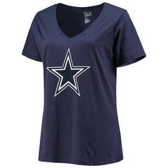 CeeDee Lamb Dallas Cowboys Women's Plus Size Name & Number V-Neck T-Shirt Navy - Fanatics