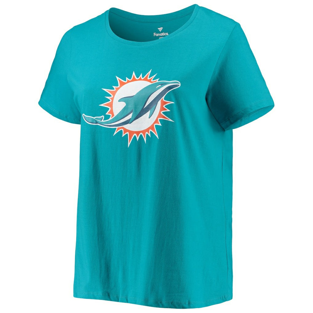 Tua Tagovailoa Miami Dolphins Women's Plus Size Fair Catch Name & Number Scoop Neck T-Shirt Aqua - NFL