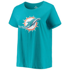 Tua Tagovailoa Miami Dolphins Women's Plus Size Fair Catch Name & Number Scoop Neck T-Shirt Aqua - NFL