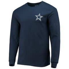 Dallas Cowboys #1 Dad Long Sleeve T-Shirt Navy - Fanatics