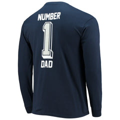 Dallas Cowboys #1 Dad Long Sleeve T-Shirt Navy - Fanatics