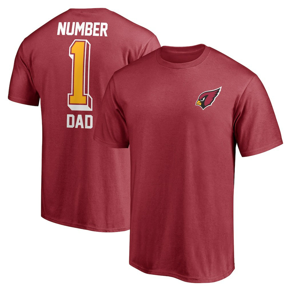 Arizona Cardinals #1 Dad T-Shirt Cardinal - Fanatics