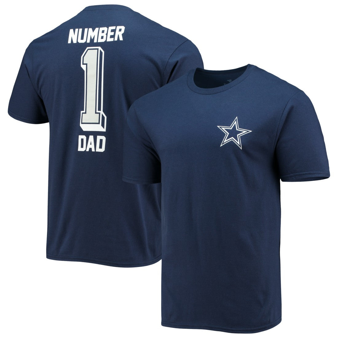 Dallas Cowboys #1 Dad T-Shirt Navy - Fanatics