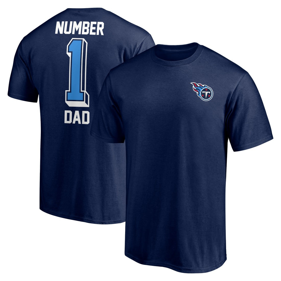 Tennessee Titans #1 Dad T-Shirt Navy - Fanatics