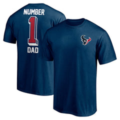 Houston Texans #1 Dad T-Shirt Navy - Fanatics
