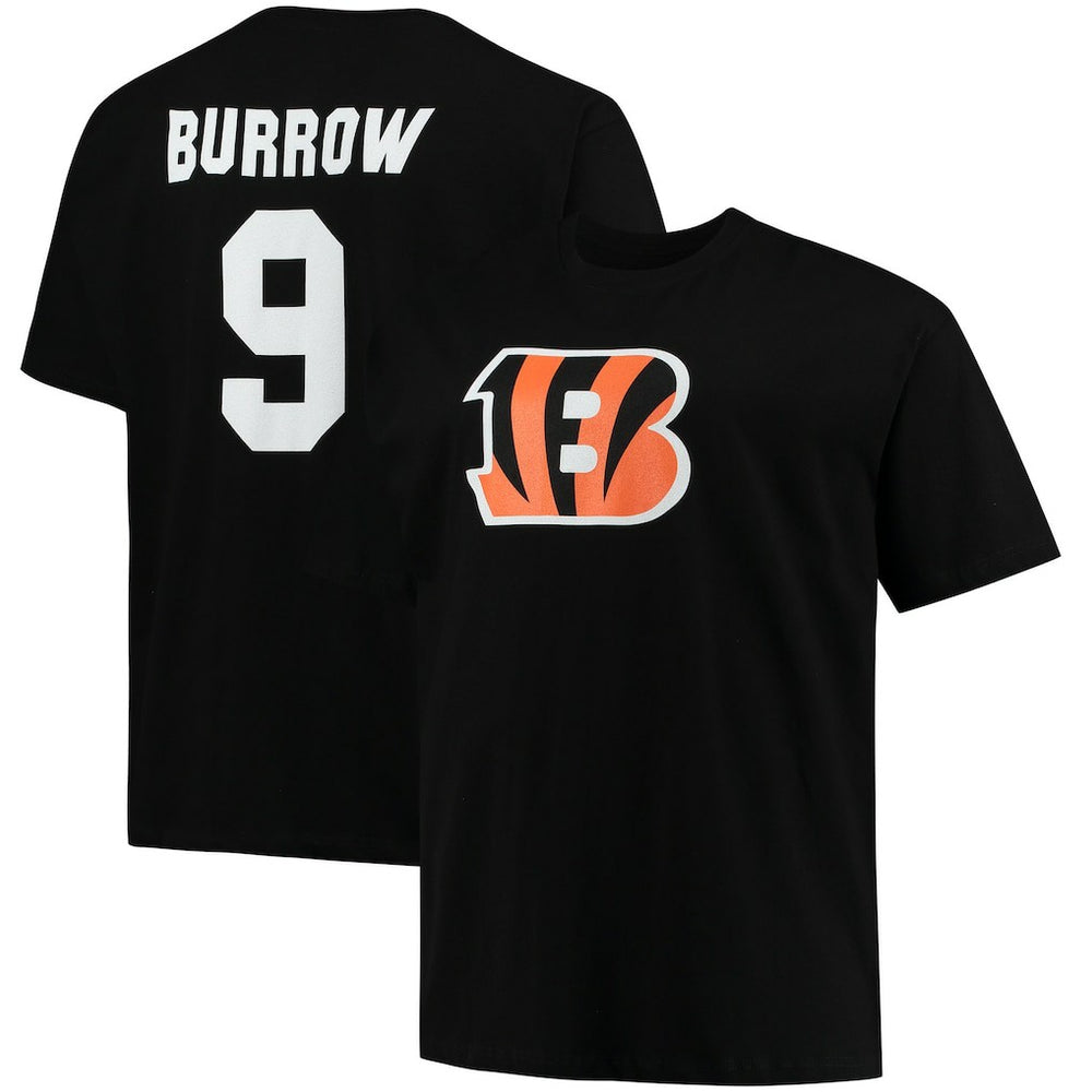 Joe Burrow Cincinnati Bengals Big & Tall Player Name & Number T-Shirt Black - Fanatics