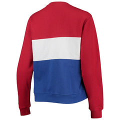 Chicago Cubs Mitchell & Ness Women's Color Block 2.0 Pullover Sweatshirt On Sale