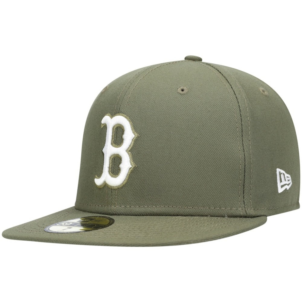 Boston Red Sox New Era White Logo 59FIFTY Fitted Hat discount