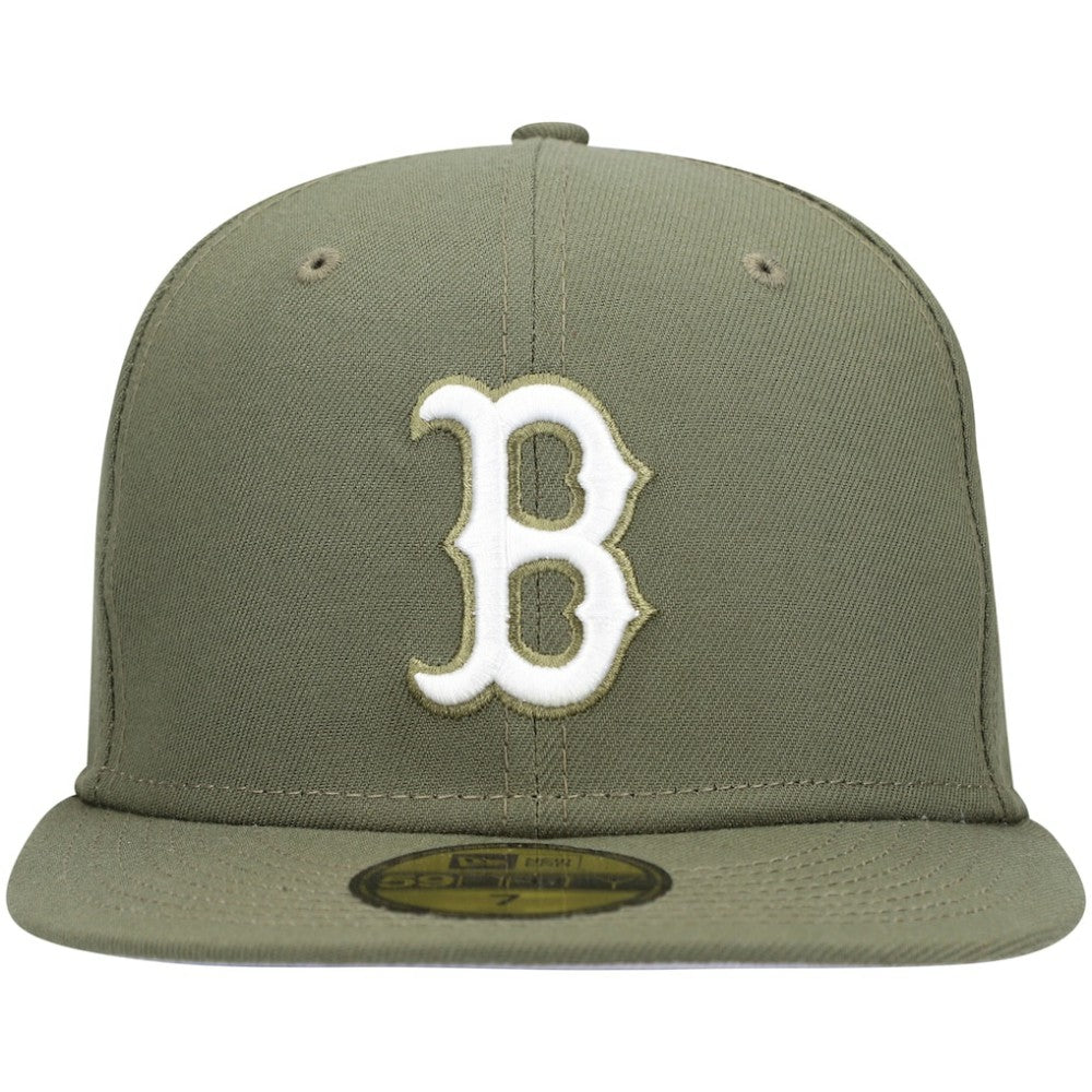 Boston Red Sox New Era White Logo 59FIFTY Fitted Hat discount