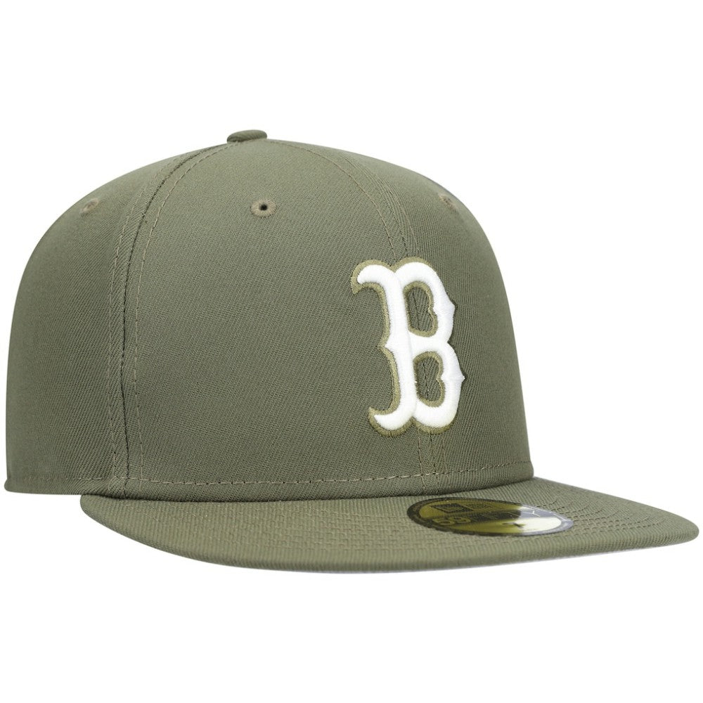 Boston Red Sox New Era White Logo 59FIFTY Fitted Hat discount