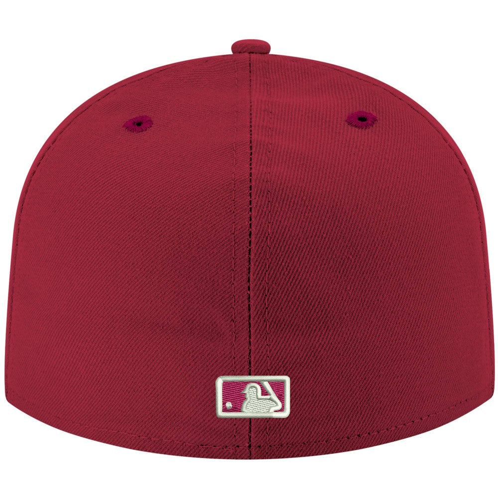 Miami Marlins New Era White Logo 59FIFTY Fitted Hat Lifestyle