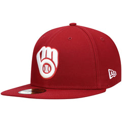 Milwaukee Brewers New Era White Logo 59FIFTY Fitted Hat for sale