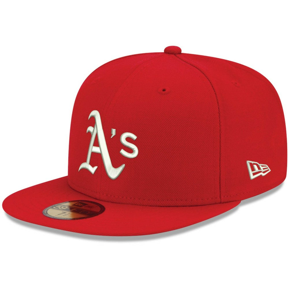 Athletics New Era White Logo 59FIFTY Fitted Hat Online