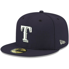 Texas Rangers New Era White Logo 59FIFTY Fitted Hat for sale
