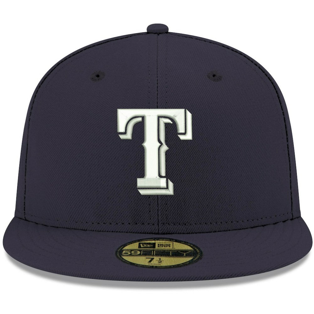 Texas Rangers New Era White Logo 59FIFTY Fitted Hat for sale