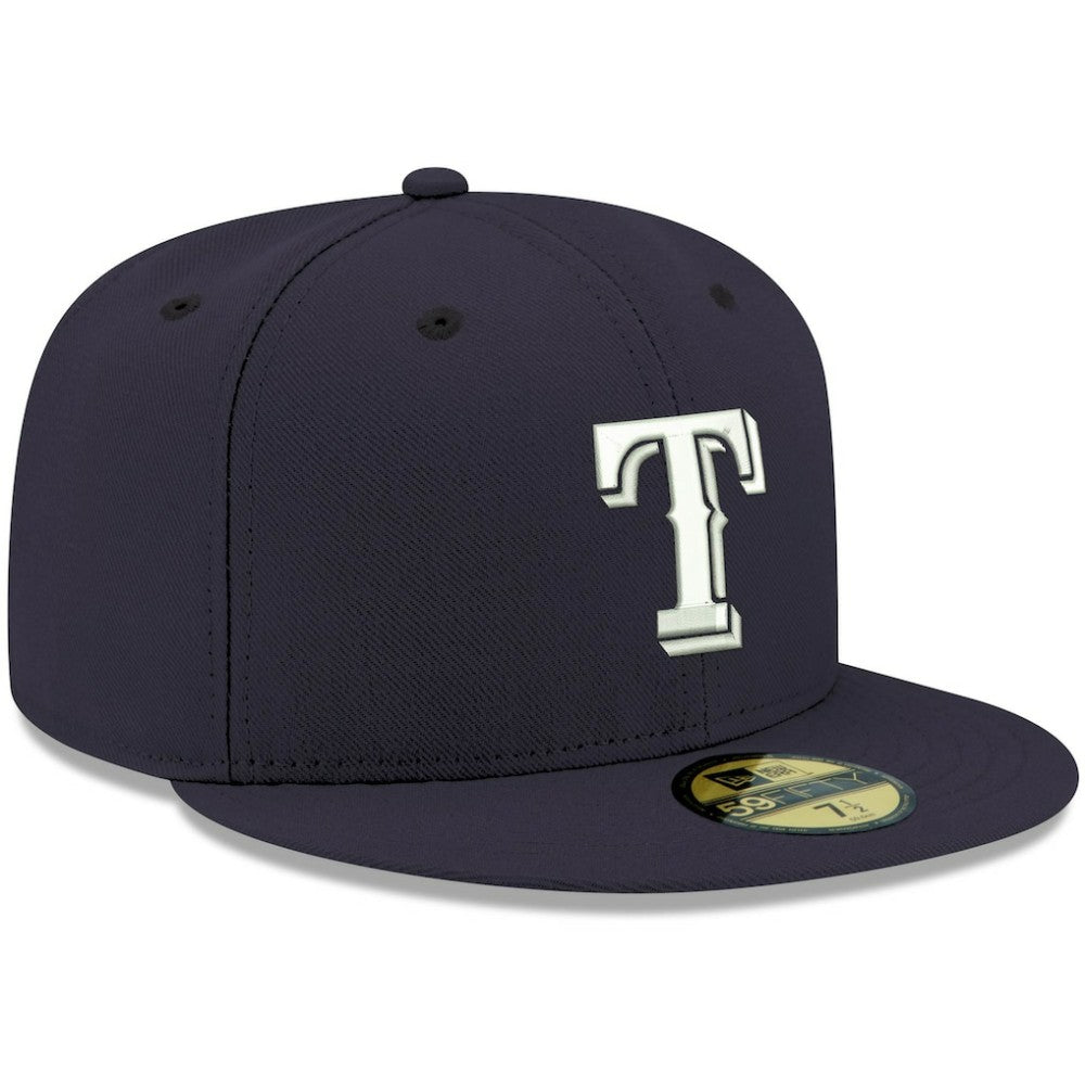 Texas Rangers New Era White Logo 59FIFTY Fitted Hat for sale