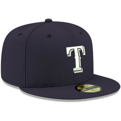 Texas Rangers New Era White Logo 59FIFTY Fitted Hat for sale