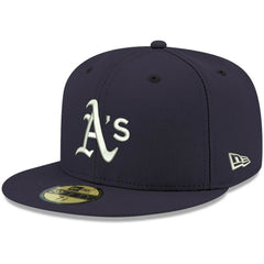 Athletics New Era White Logo 59FIFTY Fitted Hat Lifestyle