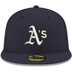 Athletics New Era White Logo 59FIFTY Fitted Hat Lifestyle